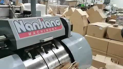 Nanjiang WFD-430 Fully Automatic Roll Fed Paper Bag with Twisted & Flat Handle Machine