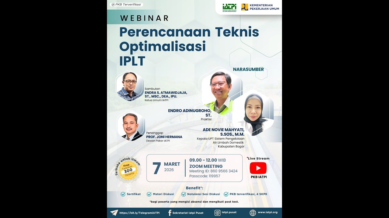 Webinar Perencanaan Teknis Optimalisasi IPLT