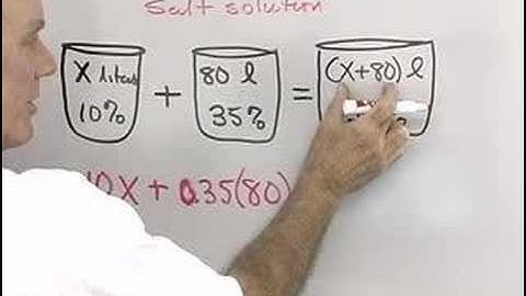 Algebra Word Problem: Mixture