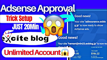 AdSense Approval Just 20Min In Excite Blog || Exblog Jp Full Set-up Step By Step