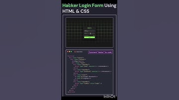 hacker login form using html css #coding #html #vscode #css #java #php #javascript #webdesign