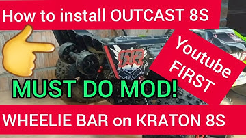 Outcast 8s wheelie bar install on kraton 8s - how to guide