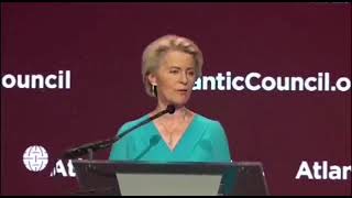 Ursula von der Leyen at the presentation of the NATO accused Russia of the Hiroshima tragedy