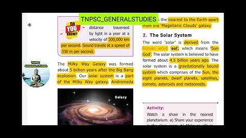 6th Term 1 | Geography |  Unit 1 - The Universe and Solar System  #samacheer