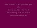 Elton John - Candle In The Wind (Lyrics)