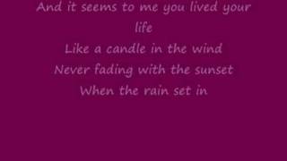 Video thumbnail of "Elton John - Candle In The Wind (Lyrics)"