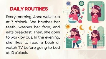 English Reading Practice for Beginners| Graded Reader| Level 1 | Daily Routine