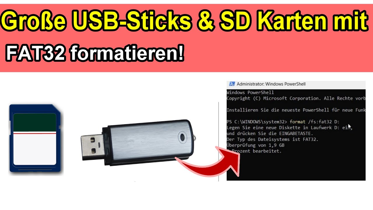 USBStick in Fat32 formatieren unter Windows 11 So geht’s YouTube