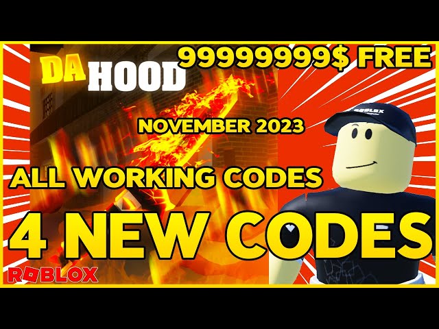 Da Hood codes (December 2023) - Free cash