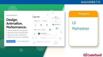 Refresher ionic 5 UI tutorial
