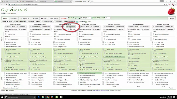 Grove Menus Training - Printing