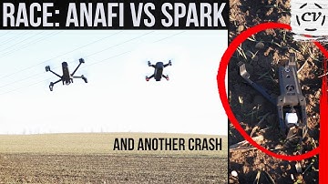 RACE: Parrot Anafi VS DJI Spark (2nd Crash) & First Range Tests