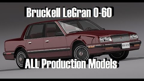 ALL Production Cars of the Bruckell Legran 0-60 MPH Acceleration | BeamNG