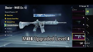 Finally❤️🔥 upgrade m416 glacier🤑 | M416glacier Upgrade to lvl 4 |BGMI|