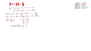 s-1-21-3 Solving Simultaneous Equation | Math Online Penang Malaysia