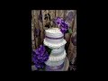 THREE TIER WEDDING CAKE FOR MOISES AND NIKKI 💜💜 #purplemotiff #weddingcake