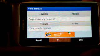 Nokia N8 App: Voice Translate - Free at the Ovi Store! screenshot 4