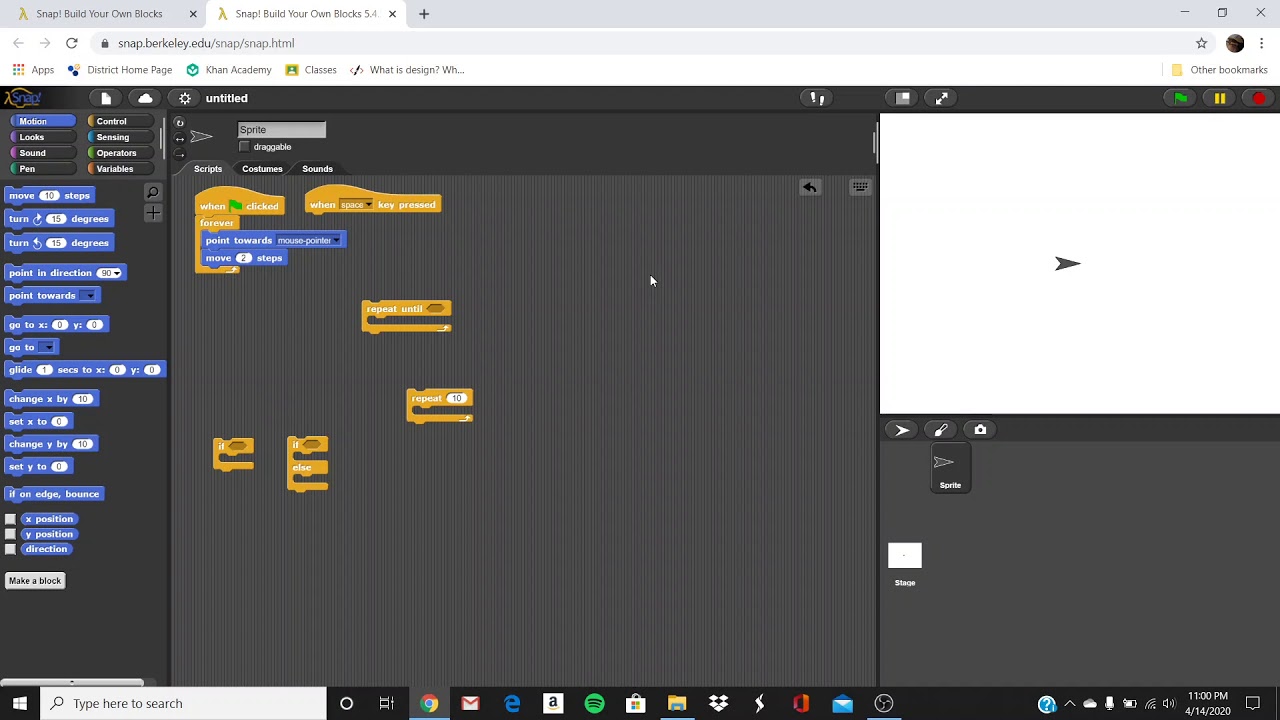 Snap! Programming Tutorials Part 2: Events, Loops, and more! - YouTube