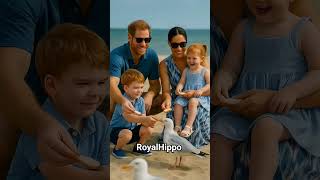 Prince Harry And Kids Feeding Seagulls