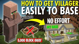 *EASY* Method to Get VILLAGERS To Your FARM/BASE! - Minecraft (Bedrock   Java) INFINITE VILLAGER