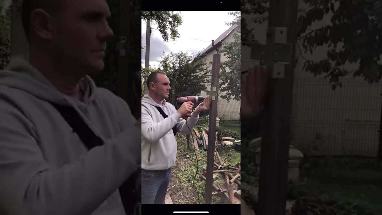 как прикрутить металлический профиль к забору
