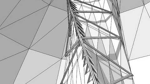 Turning Torso, SketchUp Model, monochrome