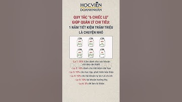 Quy tắc 6 chiếc lọ quản lý tài chính cá nhân