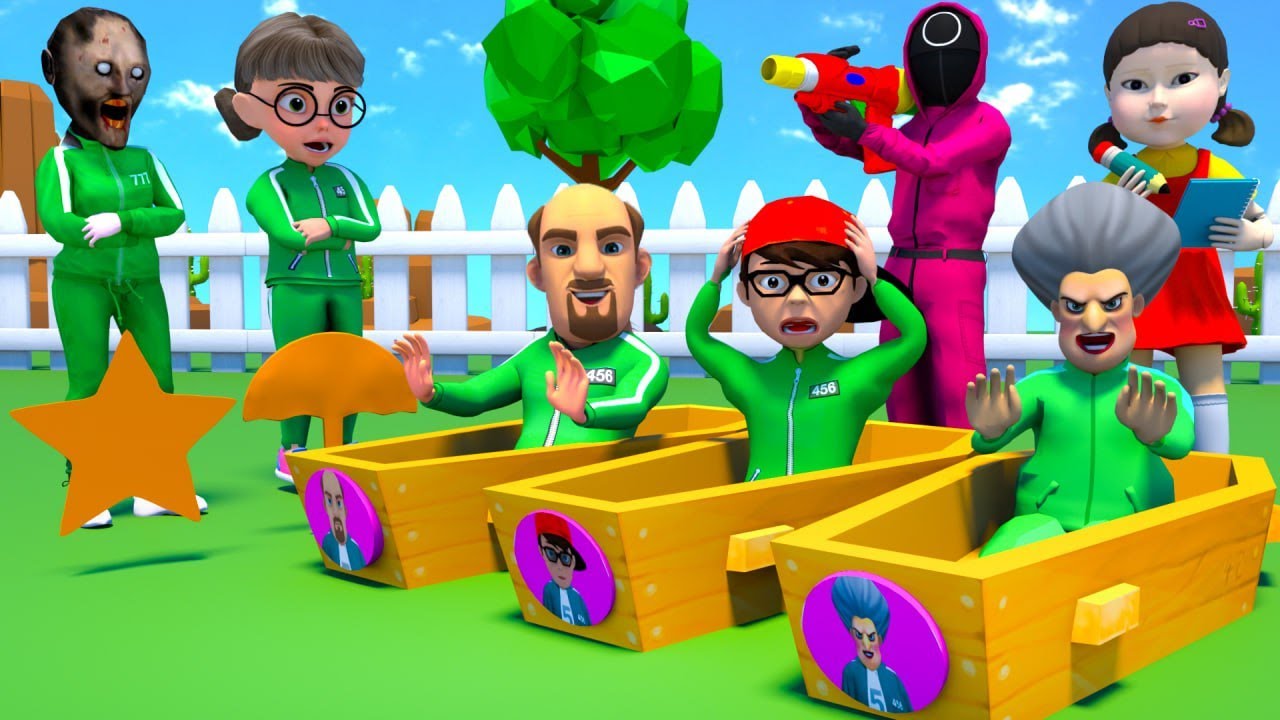 Scary Teacher 3D vs Squid Game 2 Challenge with Giant Honeycomb Shape Who's Boss?