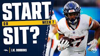 Week 7 J.K. Dobbins Fantasy Football Start or Sit 2026