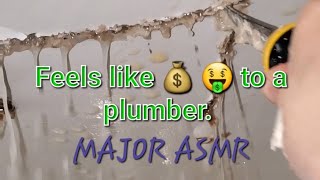 😲 Major leak Raw footage. #plumbing #asmr