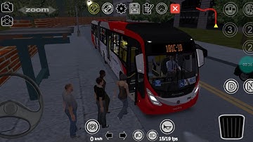 Proton bus simulator no Android map Aricanduva linha 101C com Marcopolo Viale BRT dirigindo a noite