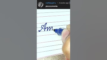 Amrita - Beautiful name in Cursive writing | Cursive writing for beginners | #shorts