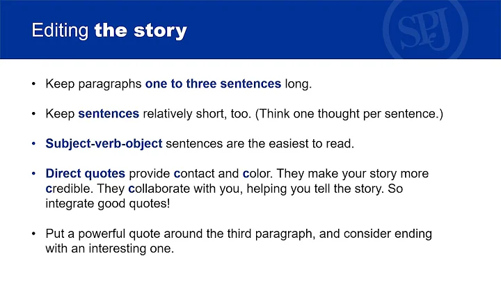 SPJ #Press4Education: Editing