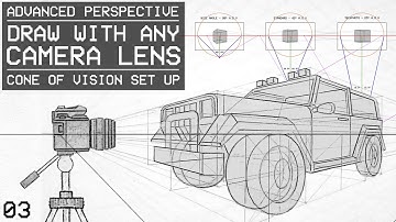 Drawing With Any Camera Lens / Cone Of Vision Set Up - Advanced Perspective 03