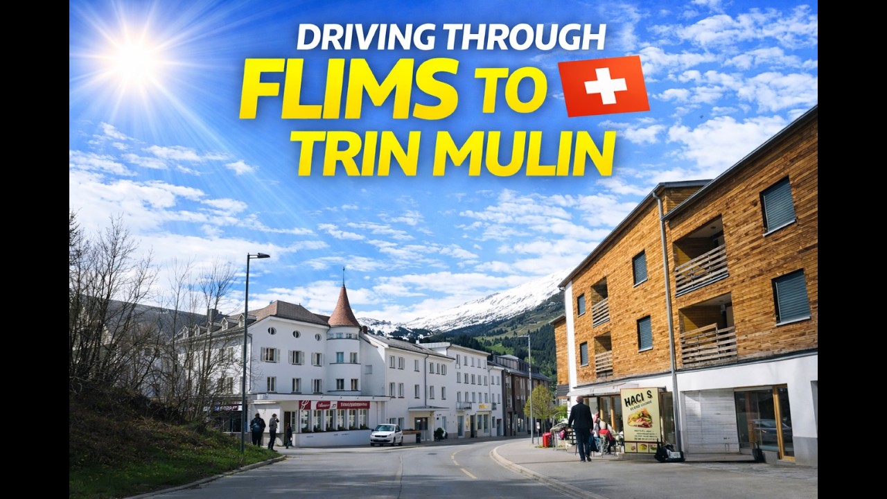 Beautiful Drive Through Flims, Switzerland to Trin Mulin | Alpine Scenery