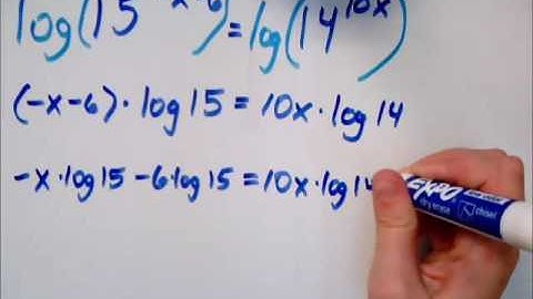 Solving an exponential equation by using logarithms, Exact answers in logarithmic form