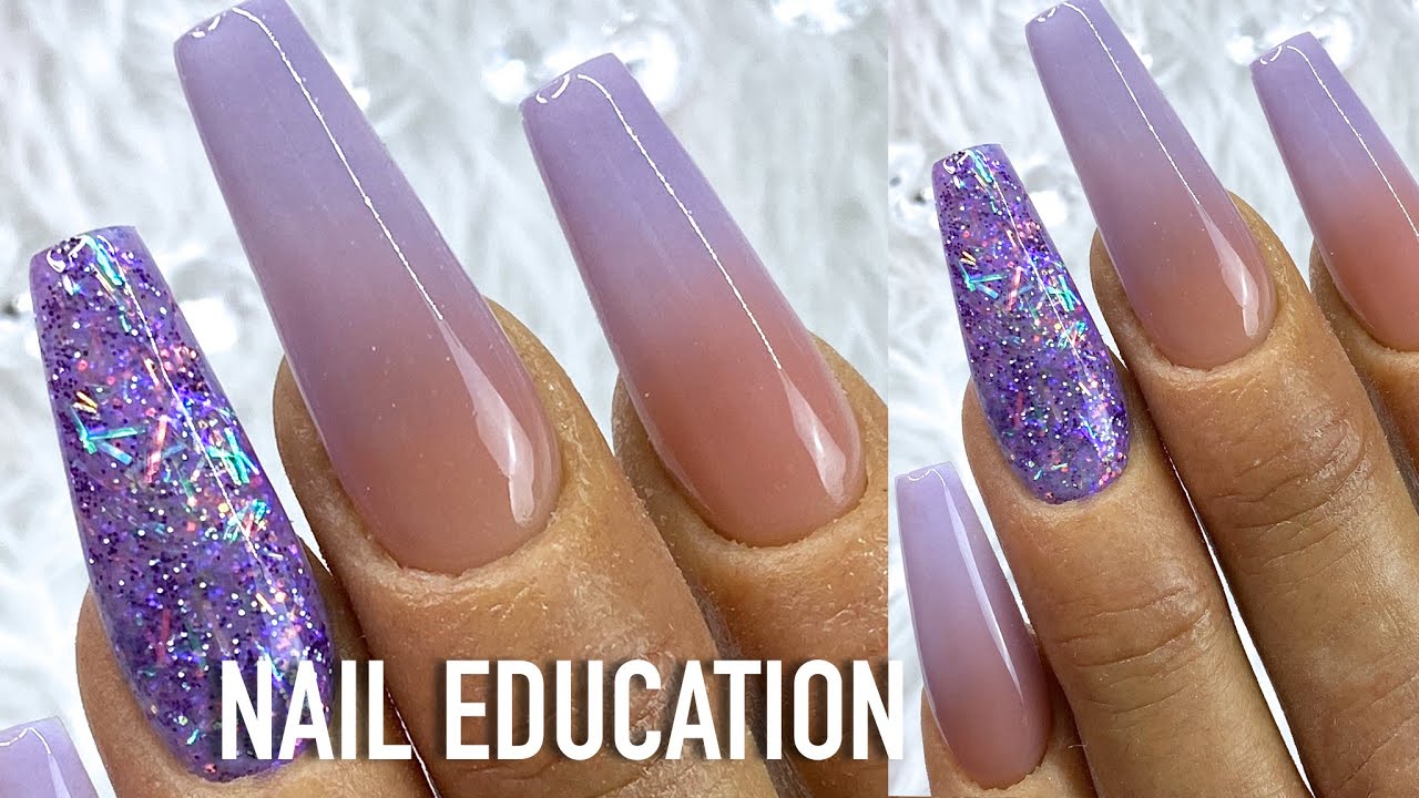 2. Simple Lilac Ombre Nails - wide 2