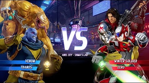 MARVEL VS. CAPCOM: INFINITE Gold Venom and Thanos vs Red Soldier and Zero