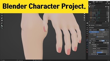 Eyebrows, eyelashes, nails texture paint | #54 Blender 3d