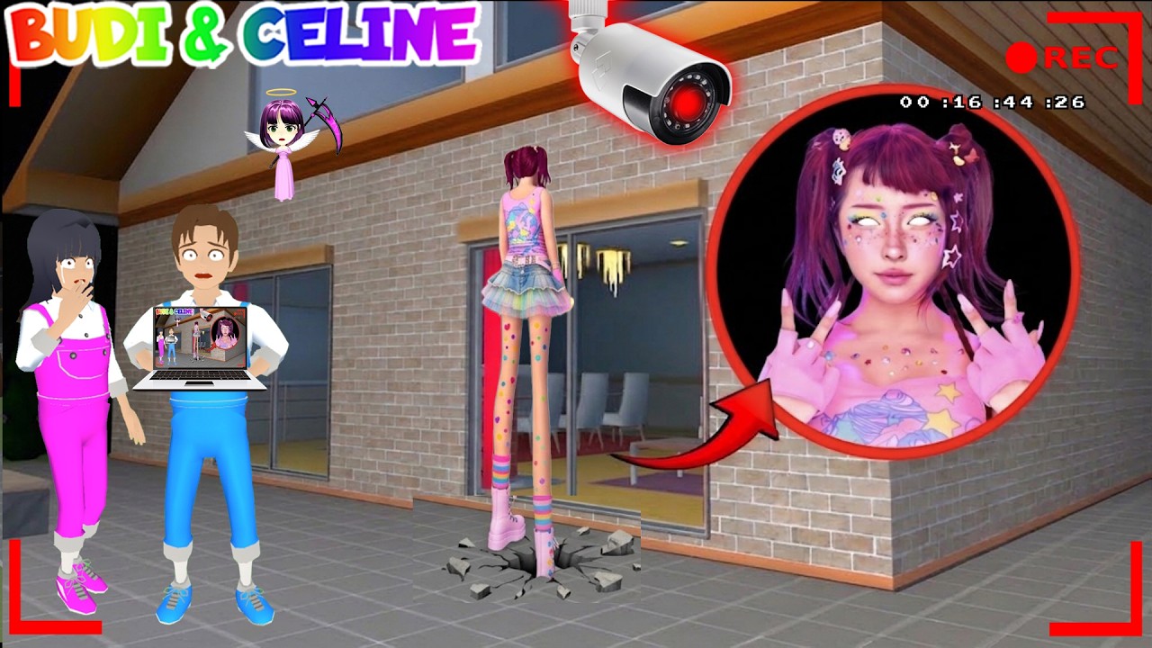 Yuta Mio Panik CCTV Merekam HANTU NAYKILLA KAKI PANJANG Di Belakang Rumah 😱|Sakura School Simulator