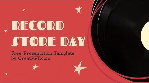 Free Record Store Day Presentation Template for PowerPoint & Google Slides by GreatPPT