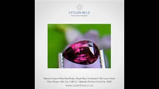 Unveiling the Rare Beauty of Ceylon Royal Red Ruby Gemstone. Explore the Ceylon Blue Sapphire.