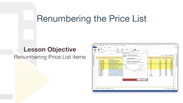 PriMus Tutorial - Renumbering Price List - ACCA software