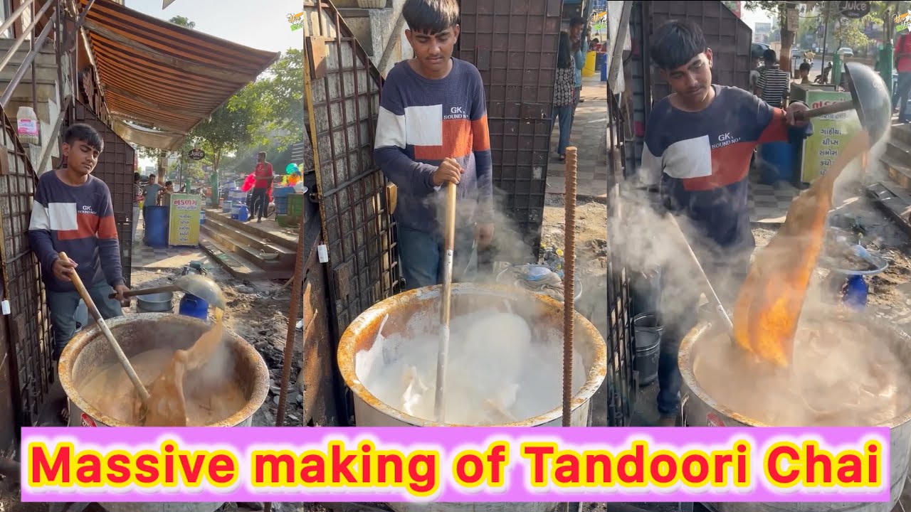 Massive Making of Tandoori Chai in Gujarat | Bulk Tandoori Chai Preparation 🔥😍
