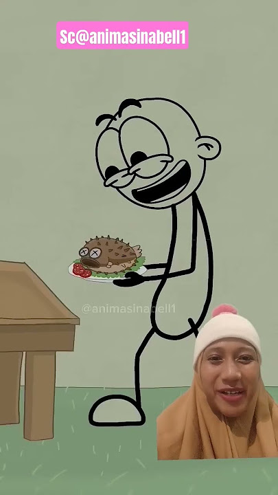 green screen with @animasinabell1 akibat salah makan makanan #funny #animation #remix