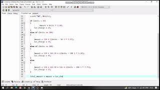 C Program to Calculate Electricity Bill using Else If ||How do you calculate bills in C++?