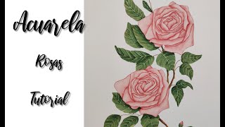 ROSAS EN ACUARELA - TUTORIAL