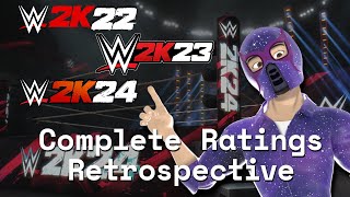 Complete Roster Ratings Retrospective: WWE2K22-WWE2K24