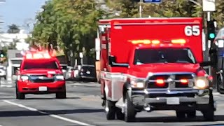 LAFD Engine 65, Rescue 65, Rescue 865, EMS 13 & Light Force 64