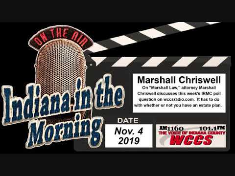 Indiana in the Morning Interview: Marshall Chriswell (11-4-19)